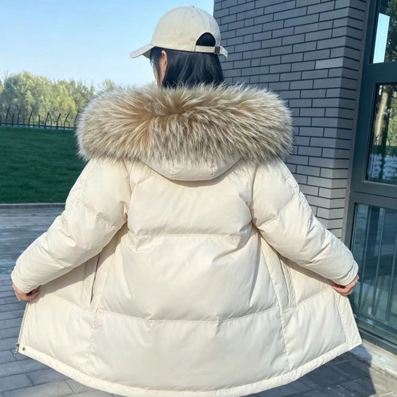 Winter Clothing Pk - ปกขนแรคคูนสำหรับเสื้อแจ็คเก็ต ปกขนแท้สำหรับผู้หญิง ปกขนธรรมชาติให้ความอบอุ่น ตกแต่งฮู้ดเสื้อโค้ทกันหนาว ขนเฟอร์สำหรับตกแต่งฮู้ดเสื้อแจ็คเก็ต