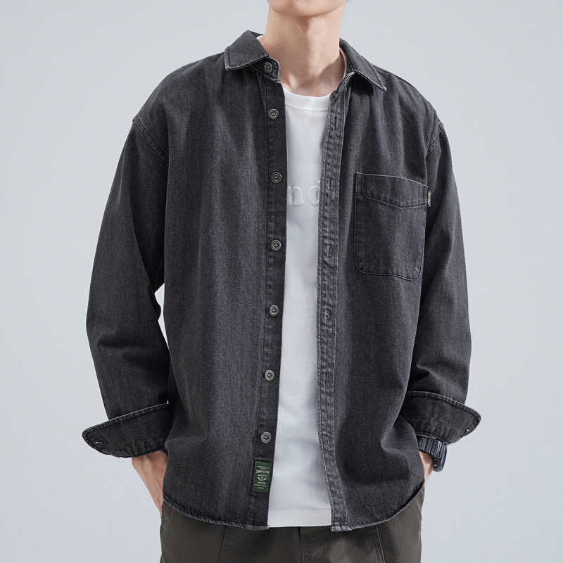เสื้อเชิ้ตยีนส์ผู้ชายแขนยาว 20 - Winter Clothing Pk บทวิจารณ์และราคา