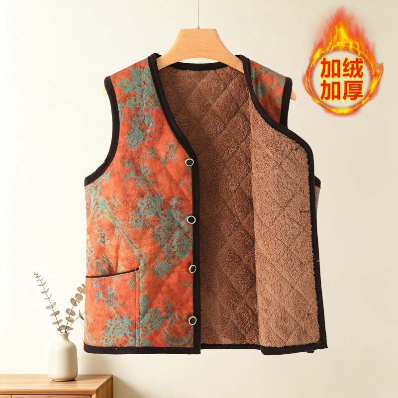 เสื้อกั๊กพิมพ์ลายไซส์ใหญ่สำหรั - Winter Clothing Pk บทวิจารณ์และราคา