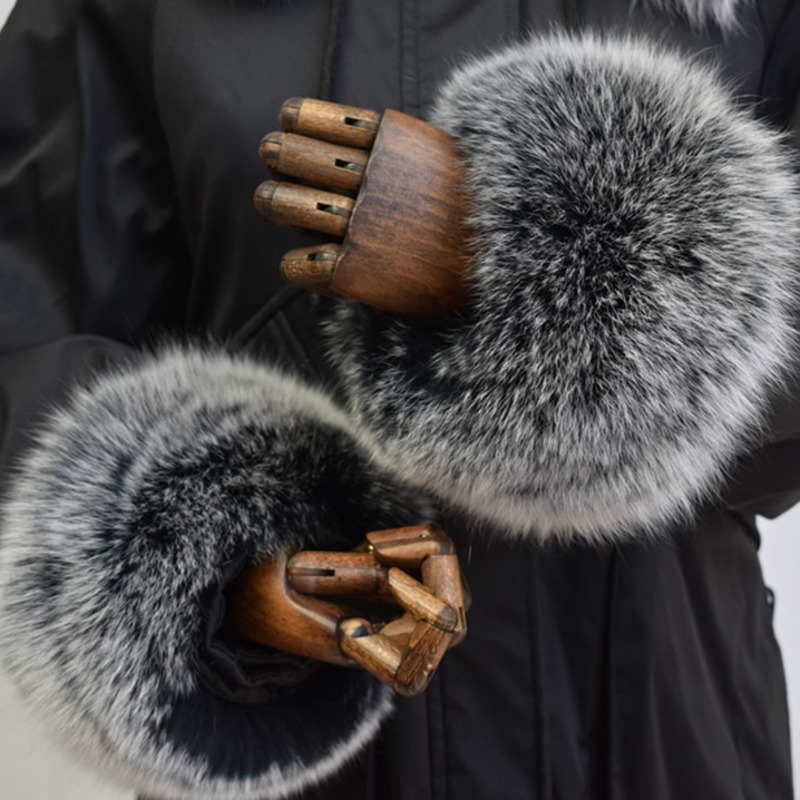 Fox Fur Cuffs สําหรับผู้หญิงทั - Winter Clothing Pk บทวิจารณ์และราคา
