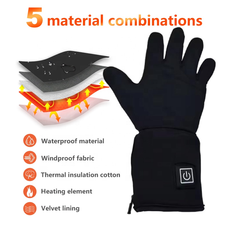 ถุงมือสกีกันน้ำอุ่นสำหรับฤดูหน - Heated Gloves Electric บทวิจารณ์และราคา
