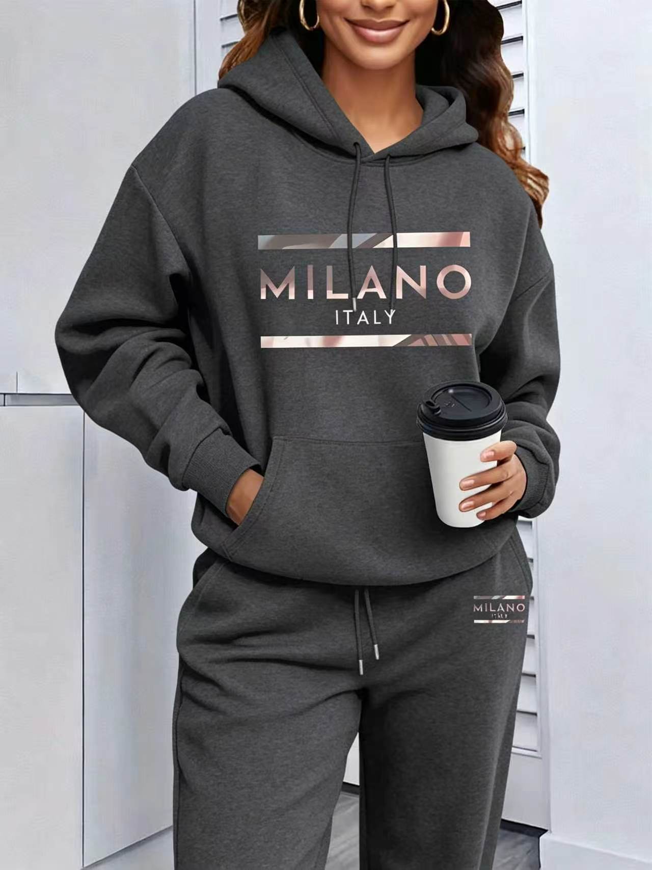 ชุดเสื้อฮู้ดพิมพ์ลายสำหรับผู้ห - Winter Clothing For Women บทวิจารณ์และราคา