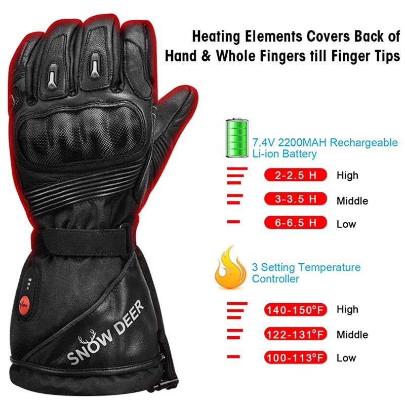 ถุงมือมอเตอร์ไซค์แบบมีระบบทำคว - Heated Gloves Electric บทวิจารณ์และราคา