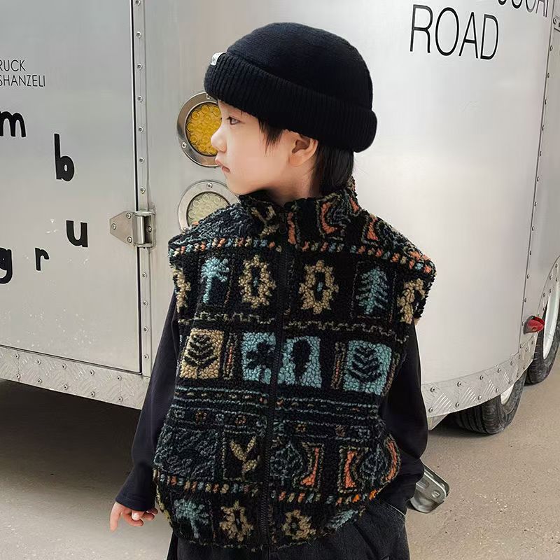 เสื้อกั๊กเด็กผู้ชายแบบมีปกตั้ง - Winter Clothing Drawing บทวิจารณ์และราคา