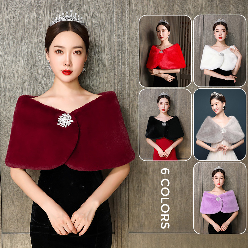 ผู้หญิงผ้าคลุมไหล่เจ้าสาวงานแต - Winter Clothing Pk บทวิจารณ์และราคา