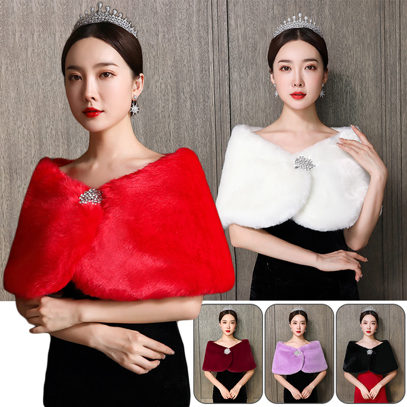 ผู้หญิงผ้าคลุมไหล่เจ้าสาวงานแต - Winter Clothing Pk บทวิจารณ์และราคา
