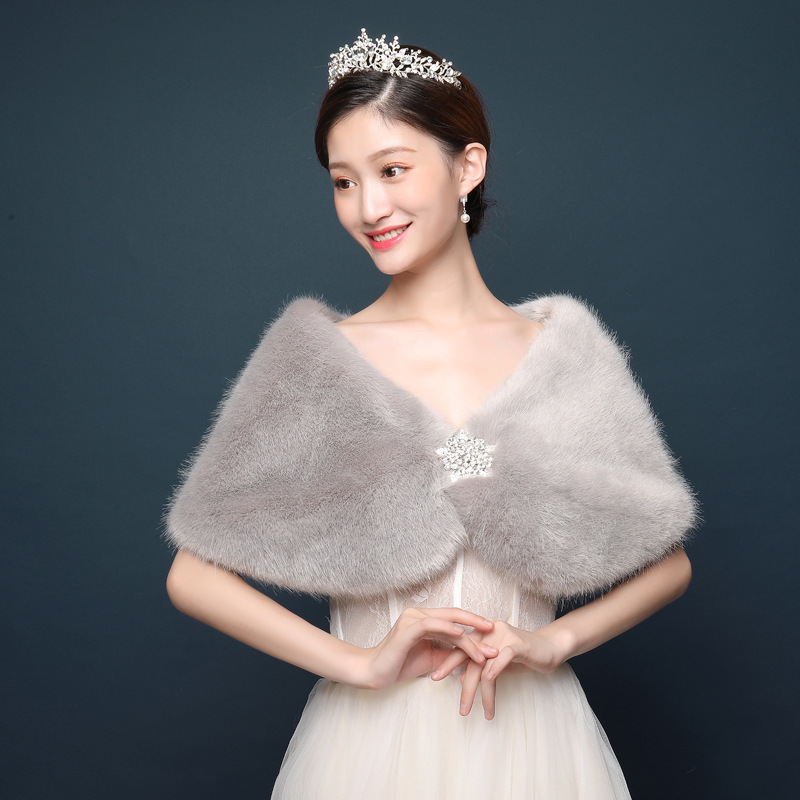 ผู้หญิงผ้าคลุมไหล่เจ้าสาวงานแต - Winter Clothing Pk บทวิจารณ์และราคา