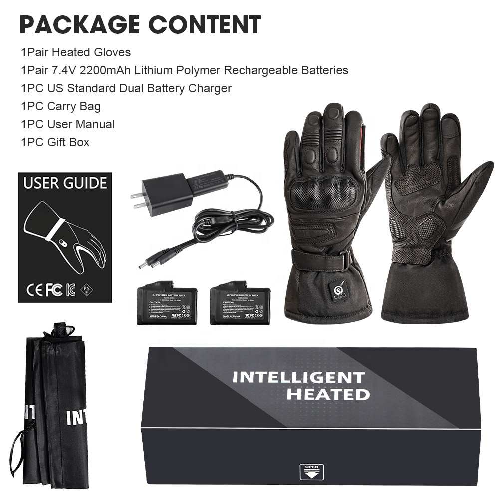 ถุงมือแข่งรถหนังแท้คุณภาพสูง พ - Heated Gloves Electric บทวิจารณ์และราคา
