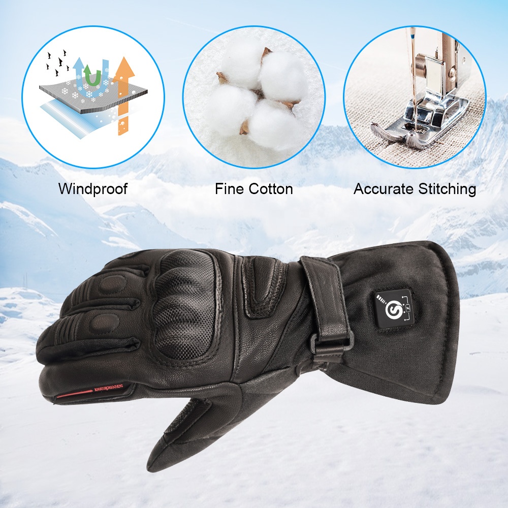 ถุงมือแข่งรถหนังแท้คุณภาพสูง พ - Heated Gloves Electric บทวิจารณ์และราคา